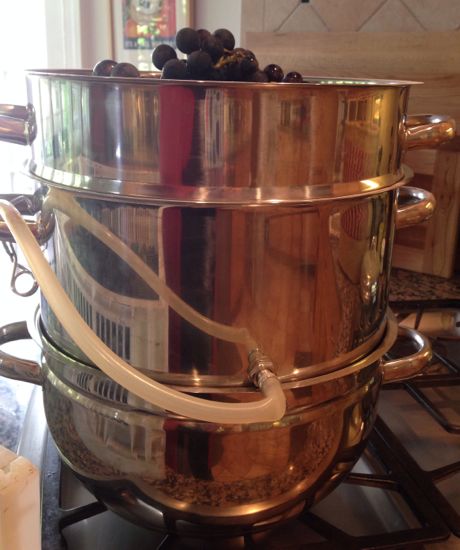 the steam juicer and concord grape juice. - Cathy Barrow
